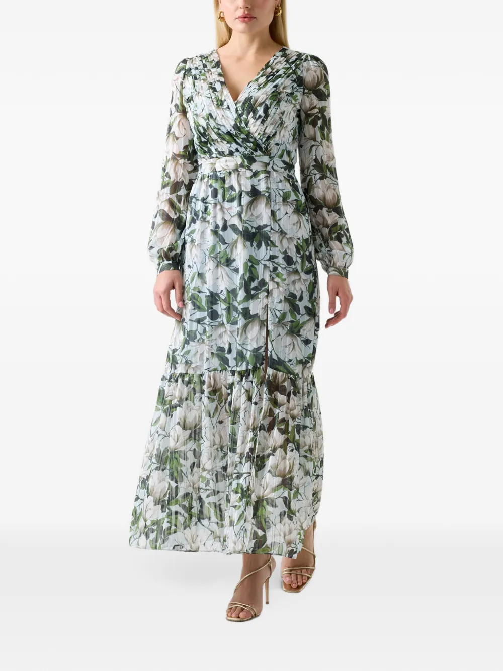 GUESS USA floral long dress Blauw