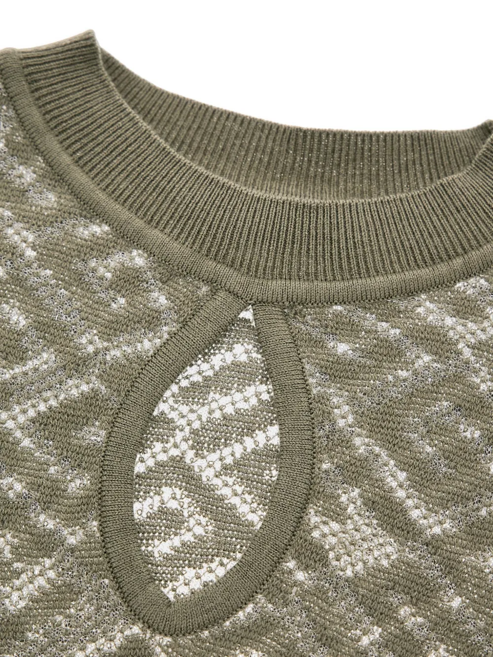 GUESS USA logo-jacquard sweater mini dress Groen