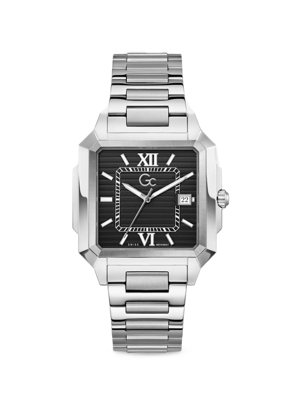 GUESS USA Gc SquareCut metal 41mm watch - Nero