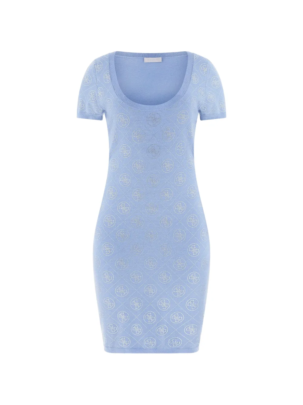 GUESS USA wool-blend rhinestones dress - Blau