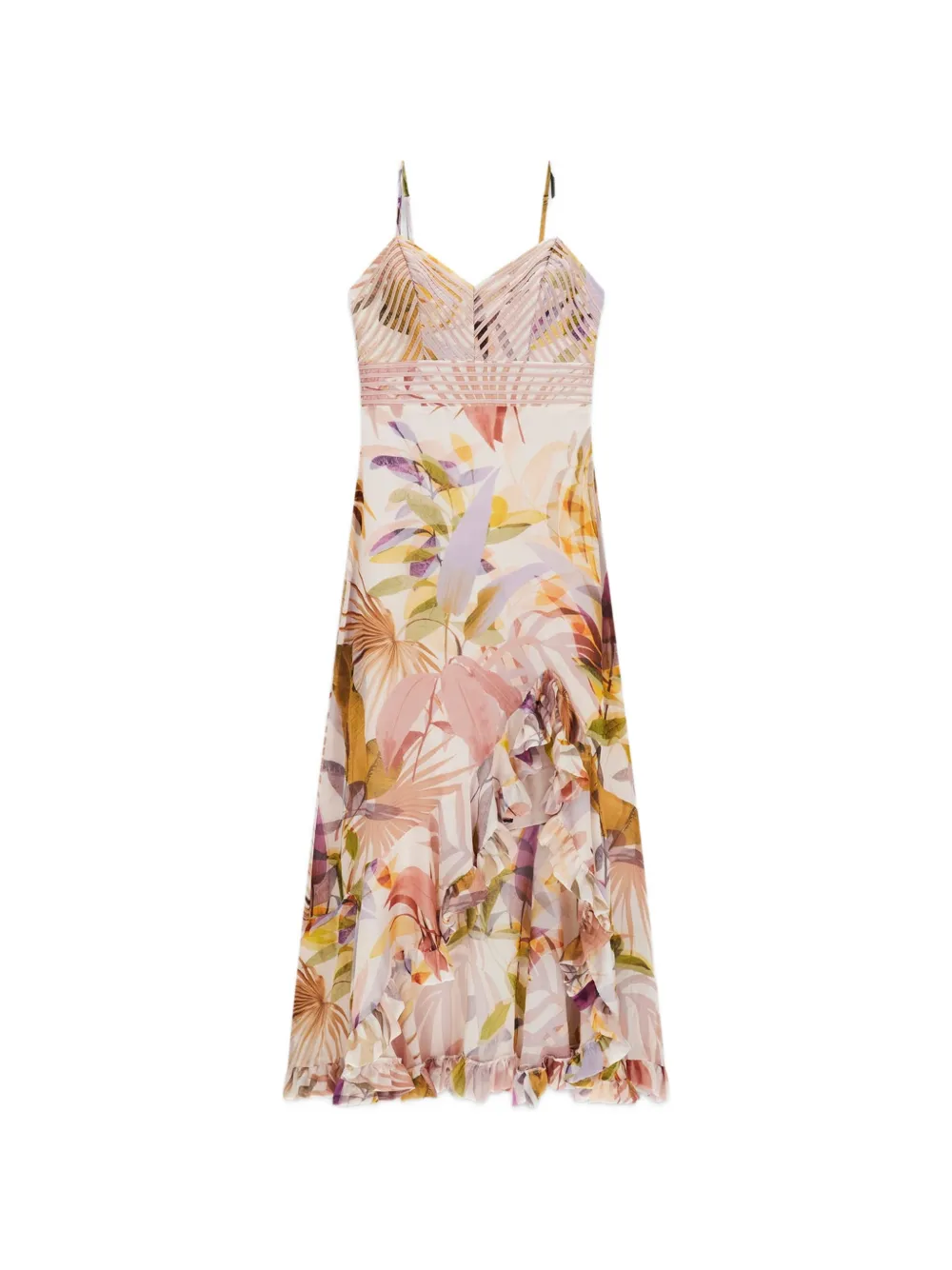 GUESS USA volant long dress - Nude