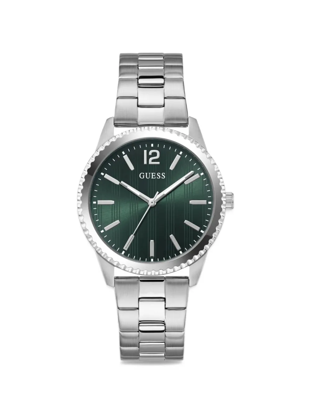 GUESS USA silver-tone analog watch 40mm - Verde