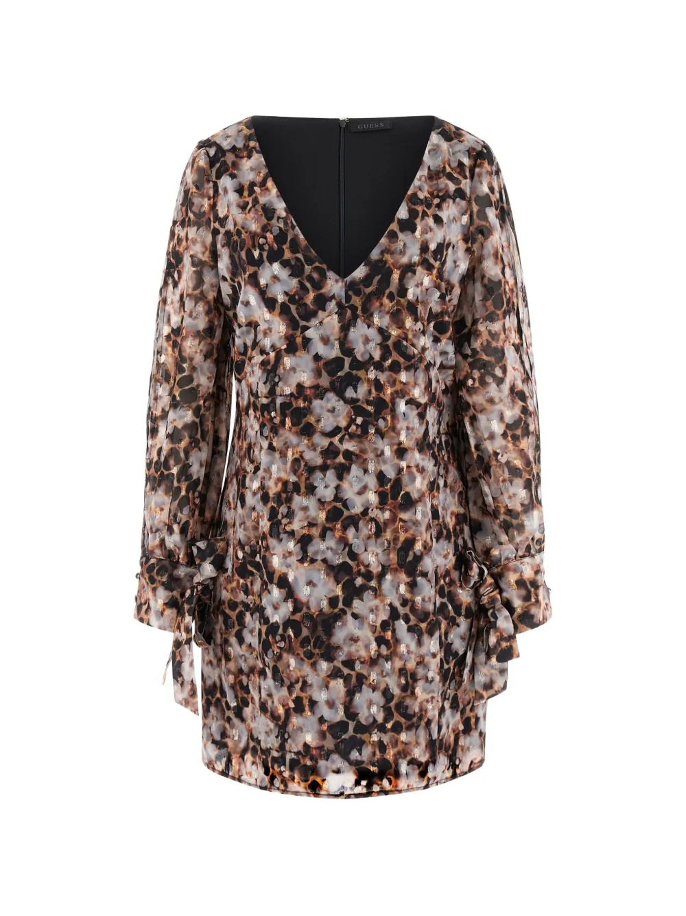 Guess Usa Lenora V-neck Mini Dress In Multi