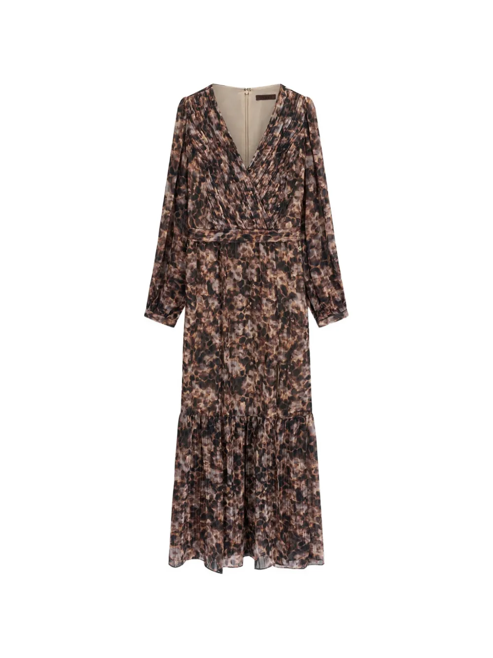 GUESS USA Langes Kleid mit Blumenmuster - Braun