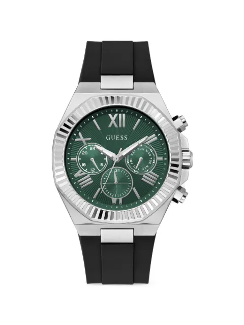 GUESS USA 44mm silicone multifunction watch