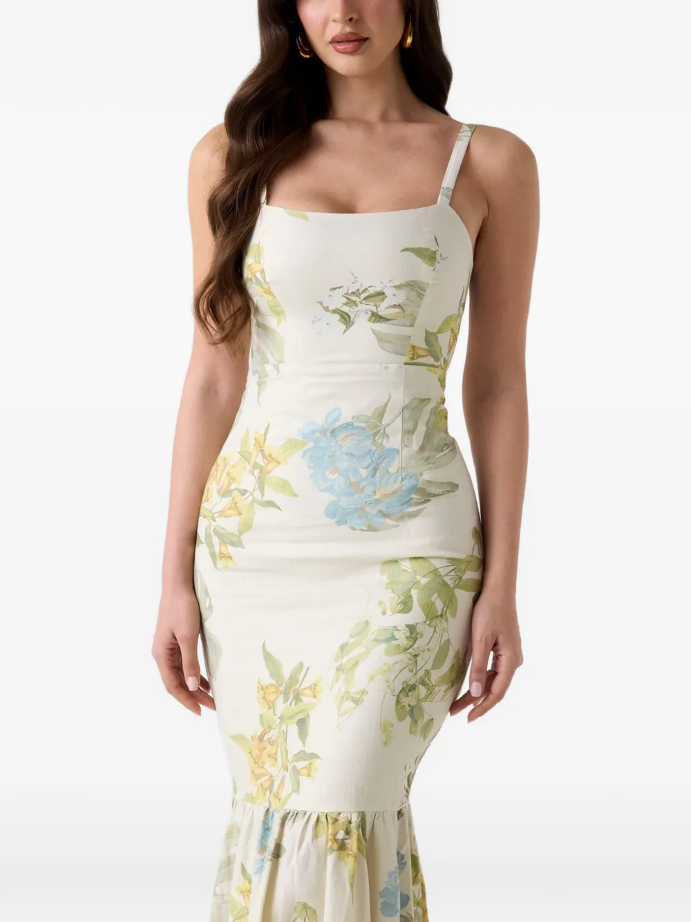 GUESS USA linen-blend dress - Nude