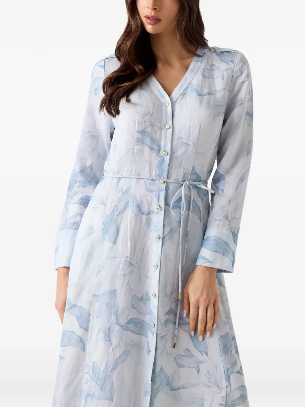 GUESS USA Miriam button-up shirt dress - Weiß