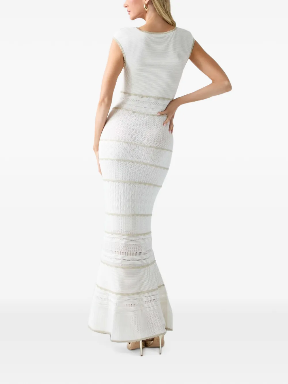 GUESS USA Marciano gebreide maxi-jurk Wit