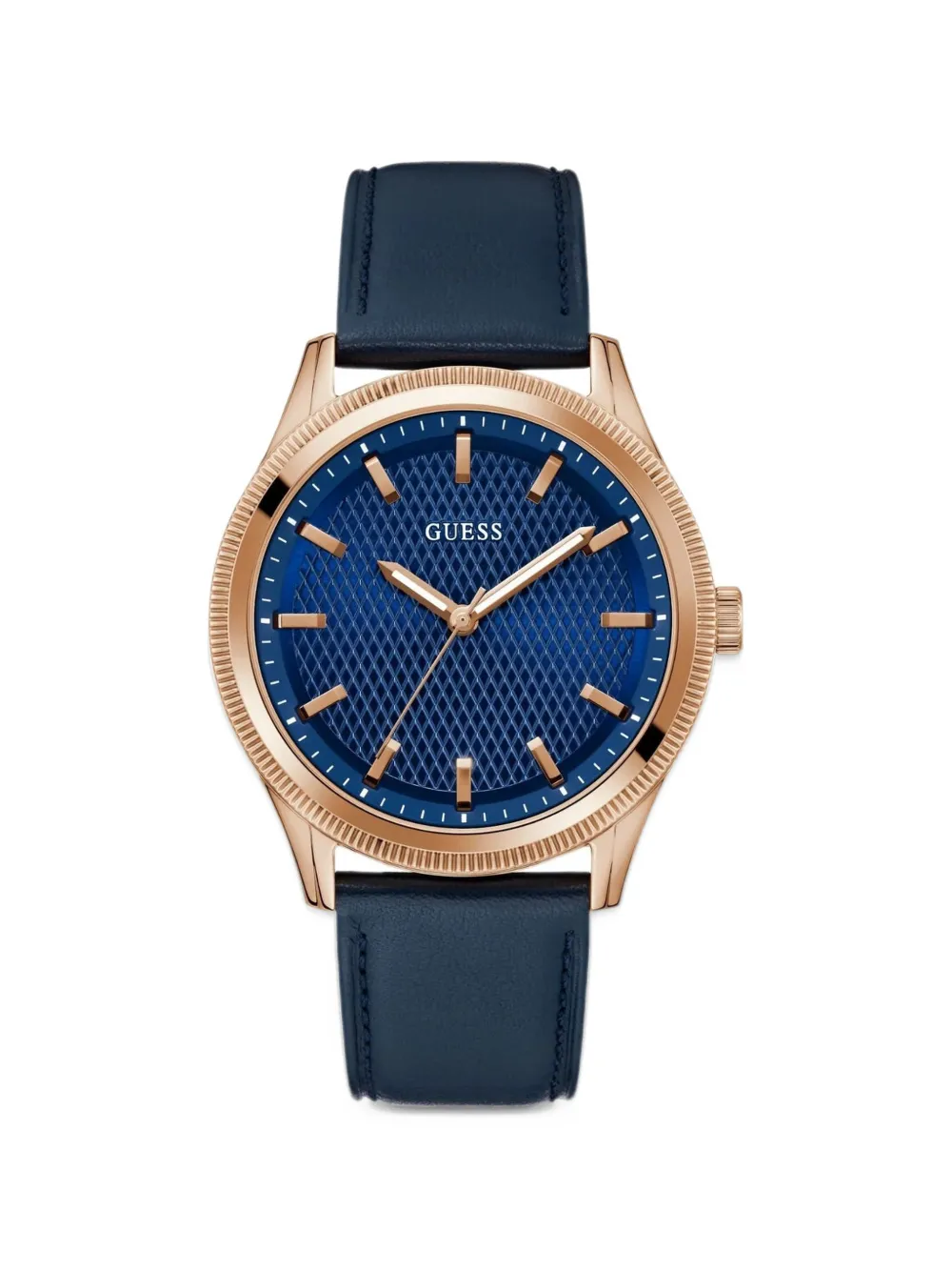 GUESS USA textured-dial 44mm watch - Blu