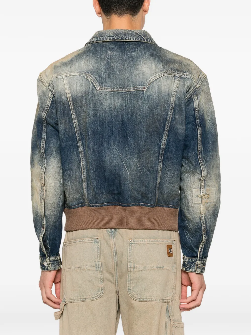 DSQUARED2 Gerafeld denim jack Blauw