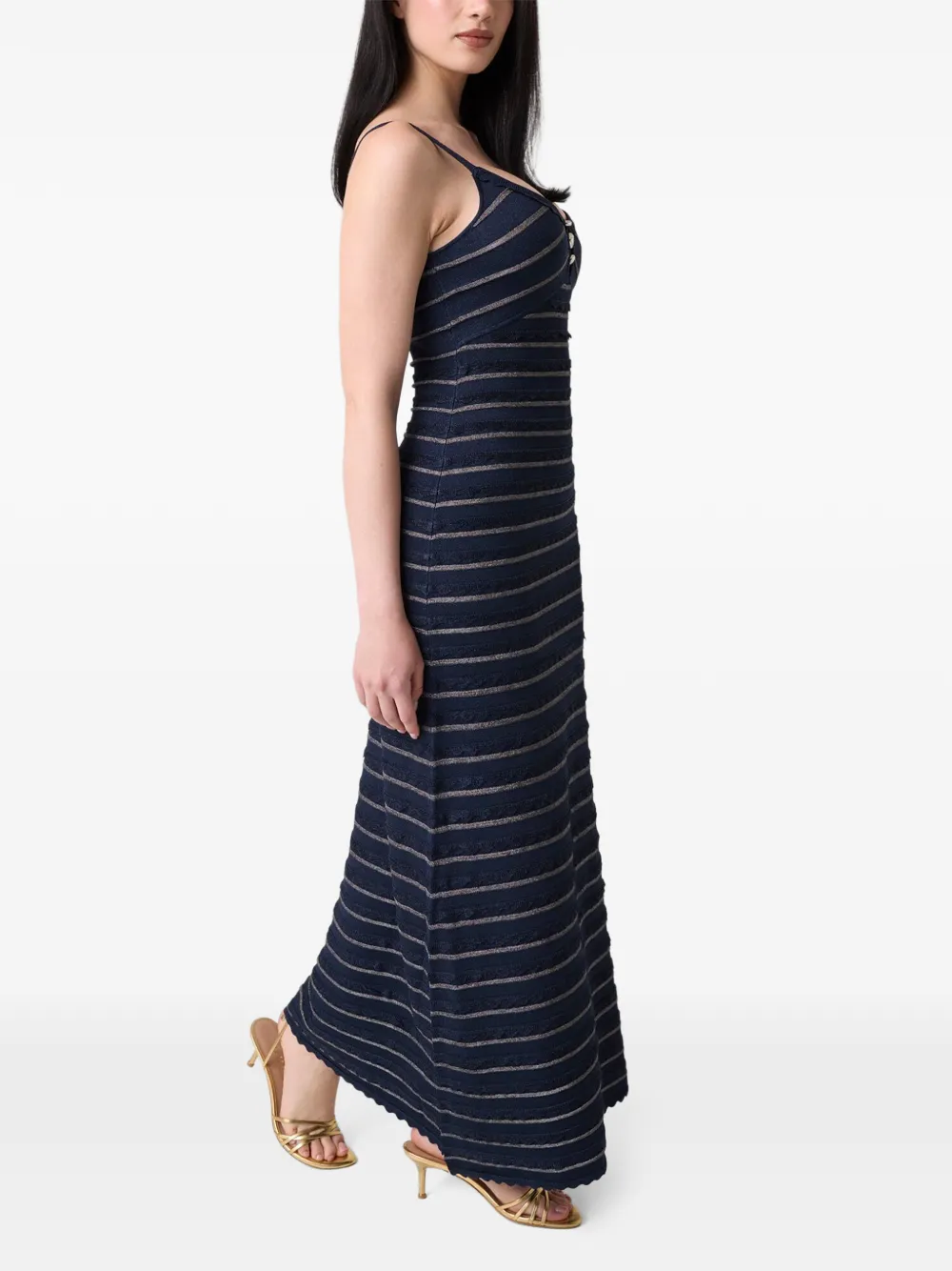 GUESS USA lurex long dress - Blau