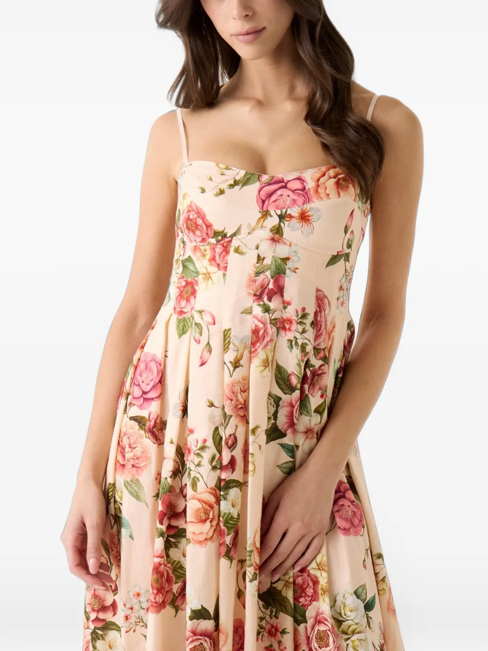 GUESS USA Maxi-jurk met bloemenprint Beige