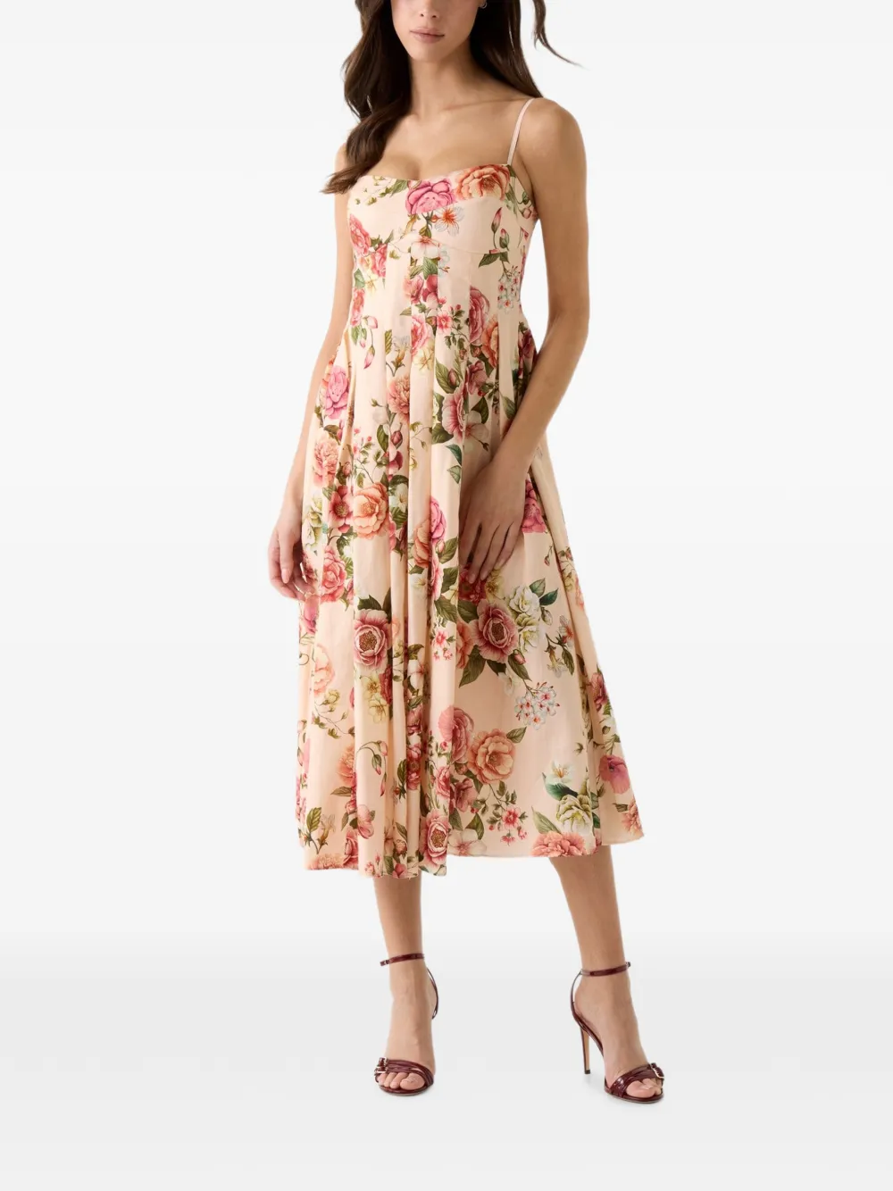 GUESS USA Maxi-jurk met bloemenprint Beige