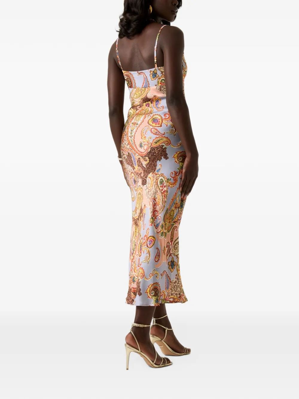 GUESS USA paisley-print slip dress Blauw