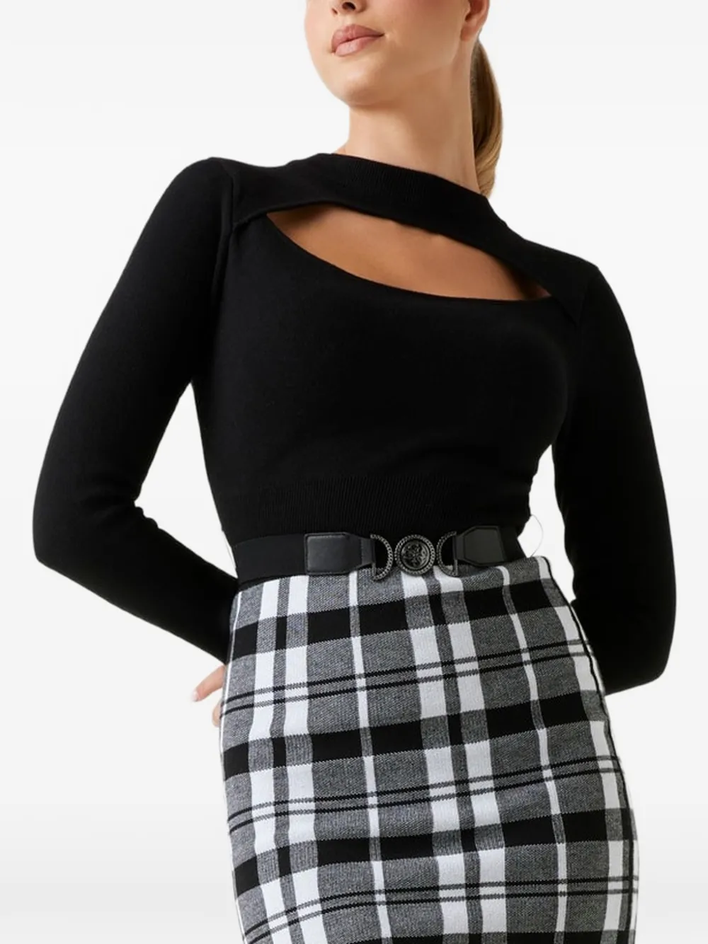 Guess Usa Cut-out Mini Dress In Black