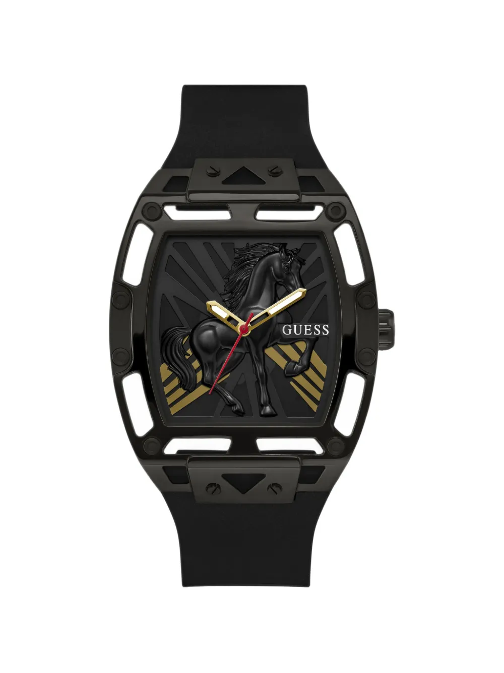 GUESS USA Venix limited-edition Lunar New Year black analog watch - Schwarz