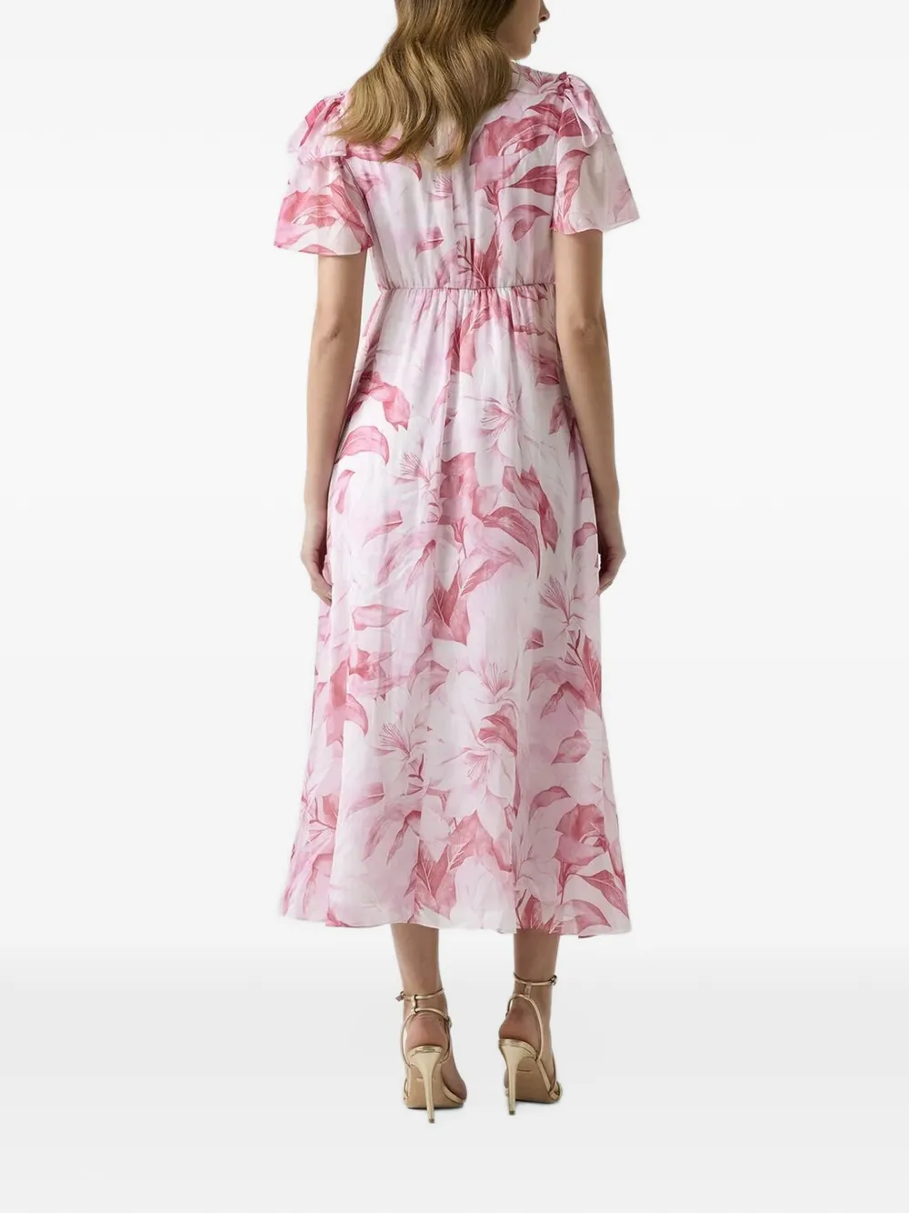 GUESS USA Laila belted long dress Wit