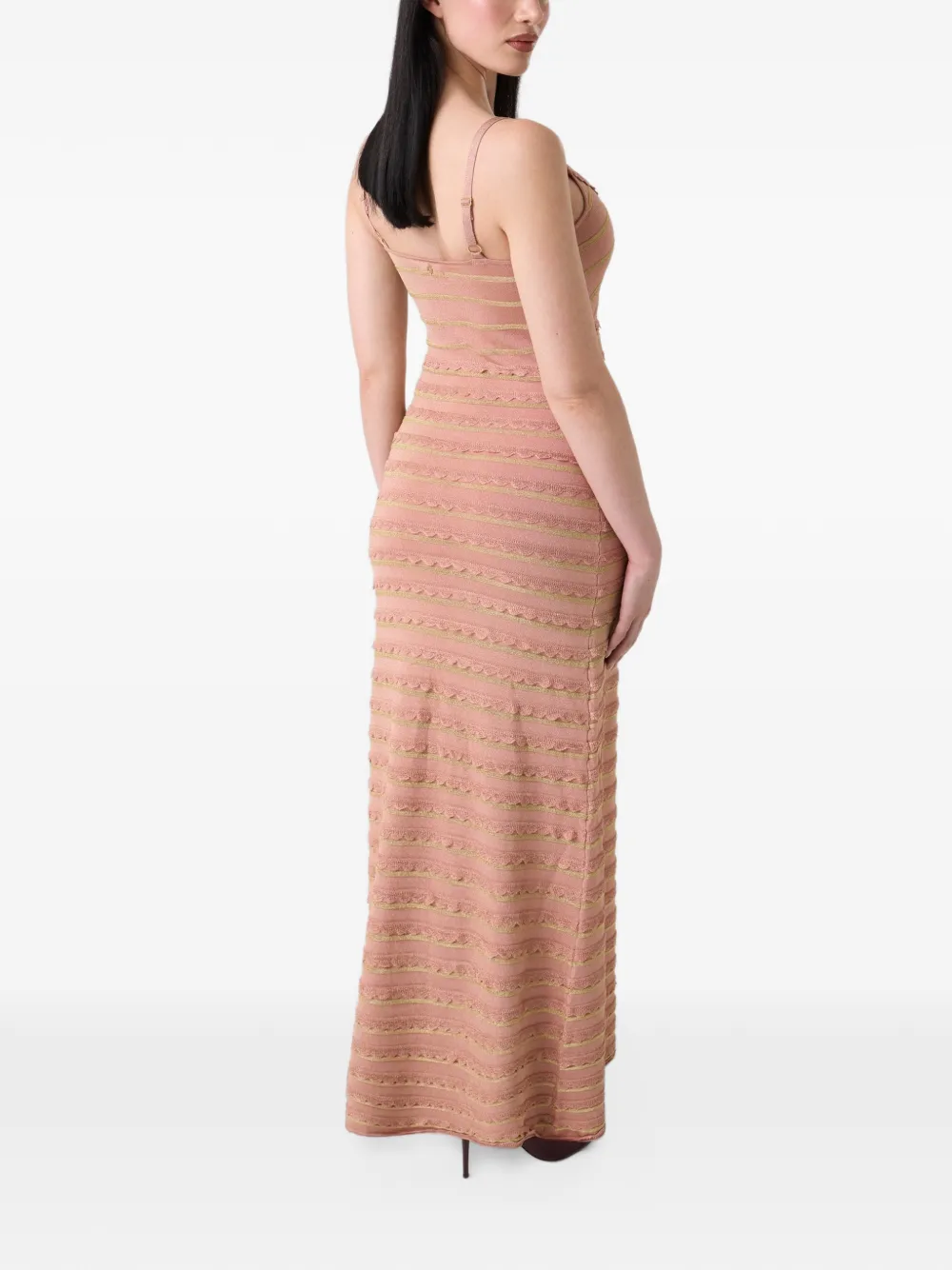 GUESS USA Lurex maxi-jurk Roze