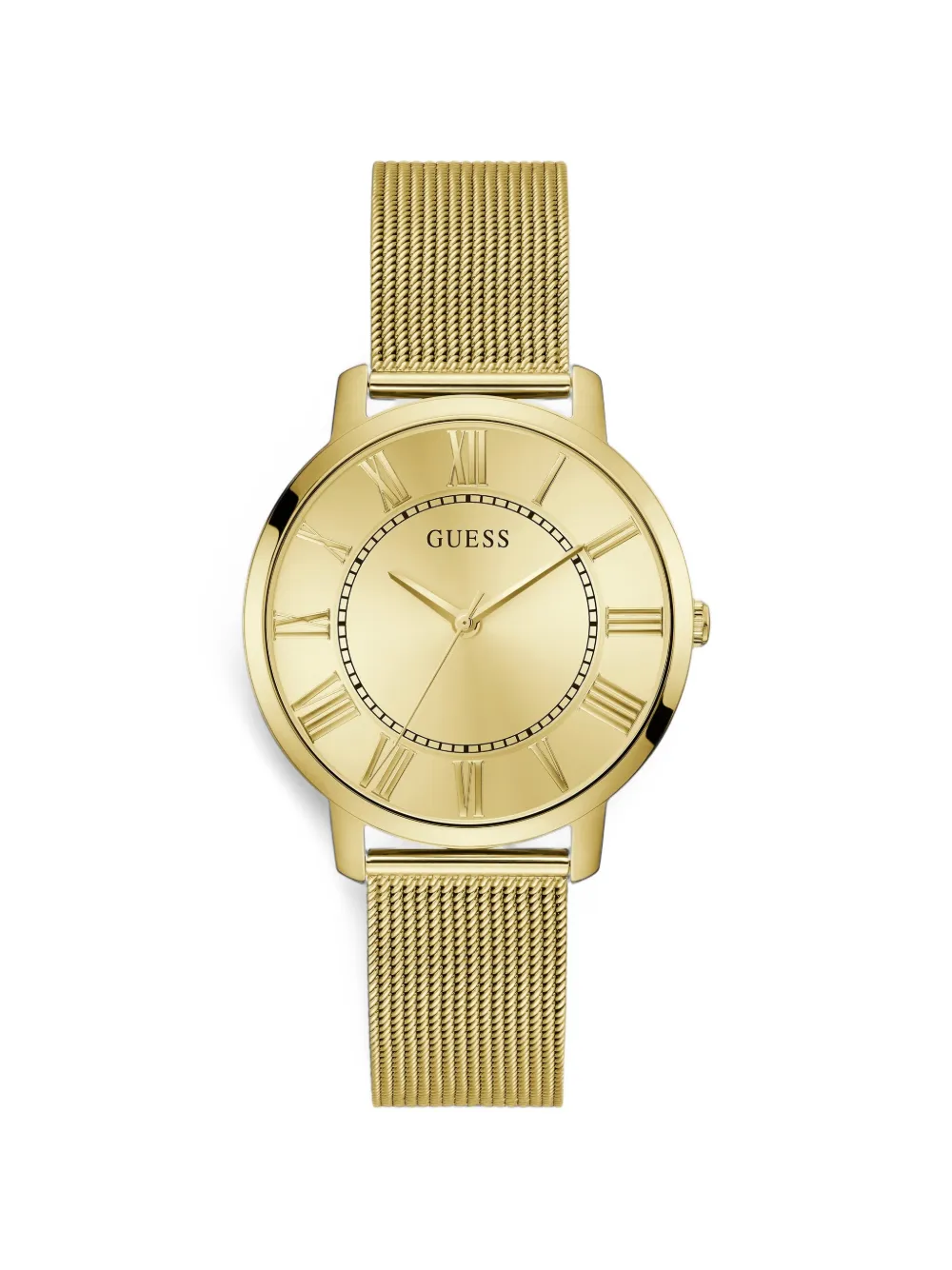 GUESS USA Roman numeral mesh 42mm watch - Oro