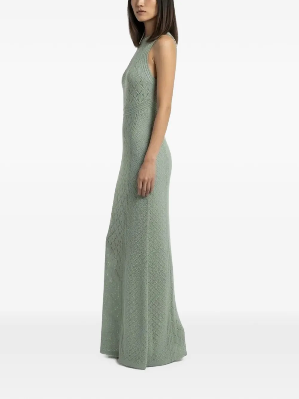 GUESS USA Liza openwork long dress Groen