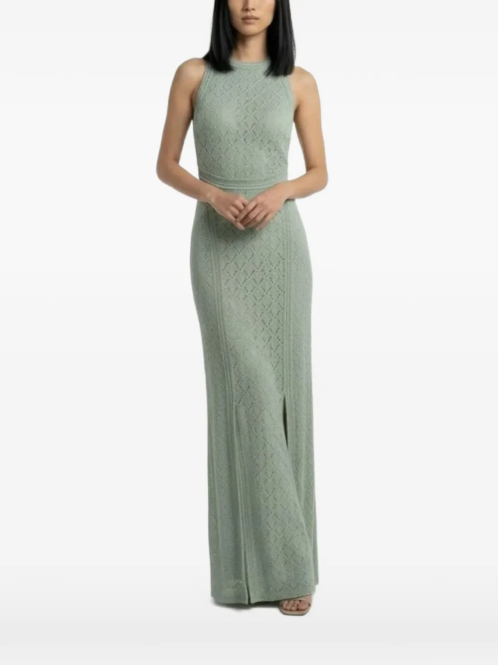 GUESS USA Liza openwork long dress Groen