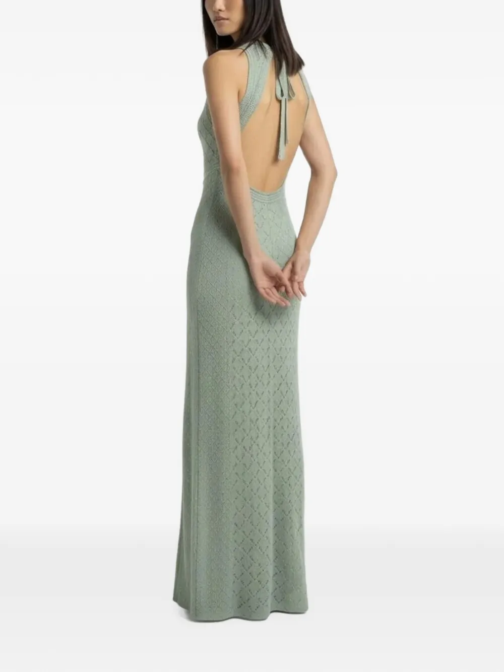 GUESS USA Liza openwork long dress Groen