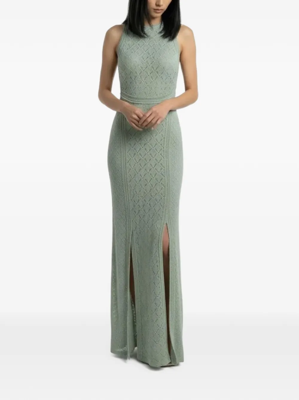GUESS USA Liza openwork long dress Groen