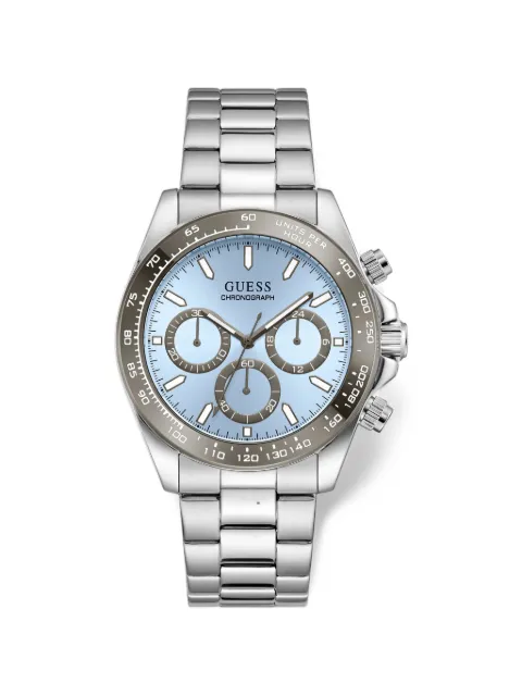 GUESS USA Arthur silver tone analog watch