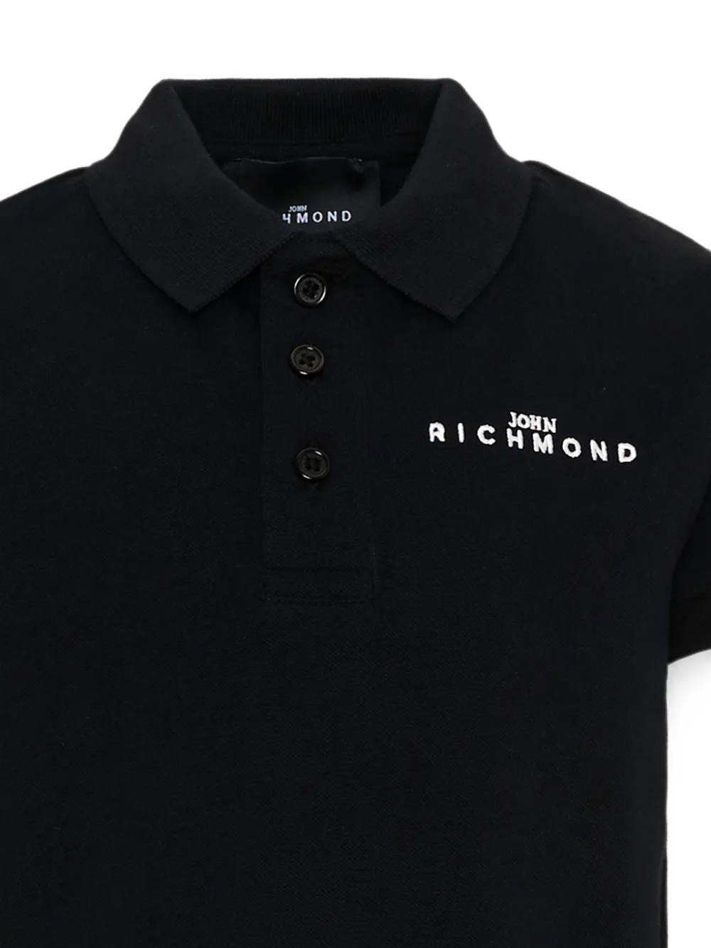 John Richmond Junior Poloshirt met logoprint Zwart