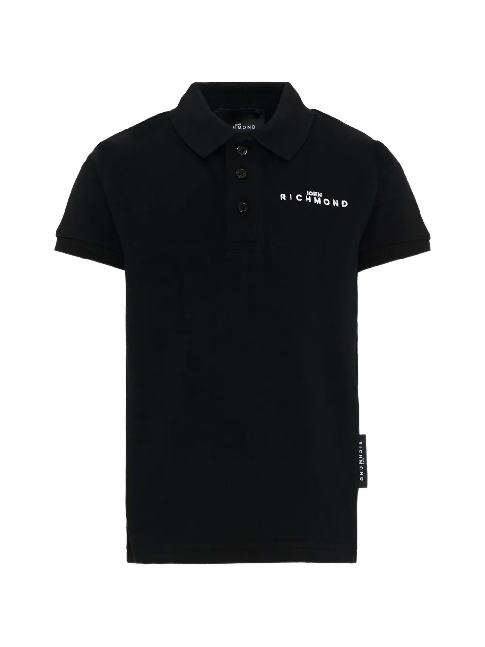 John Richmond Junior logo-print short-sleeve polo shirt - Nero