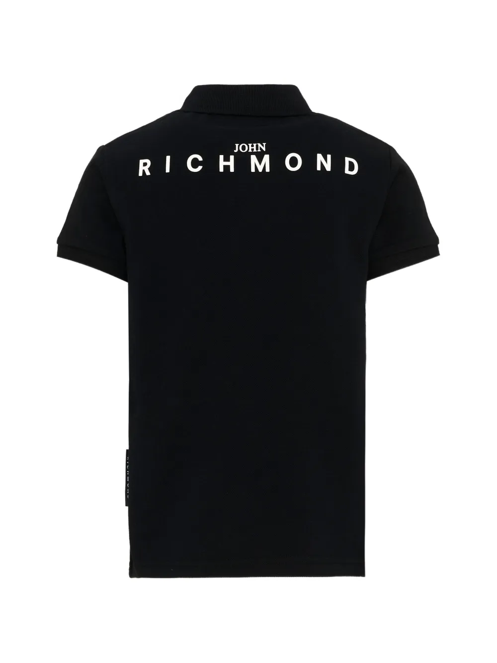 John Richmond Junior Poloshirt met logoprint Zwart