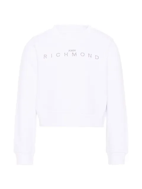 John Richmond Junior crystal-embellished logo-print hoodie