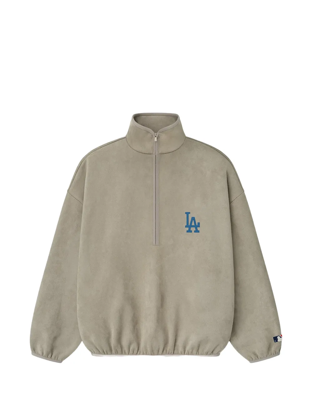 FEAR OF GOD ESSENTIALS Dodgers logo-embroidered half-zip sweatshirt - Toni neutri