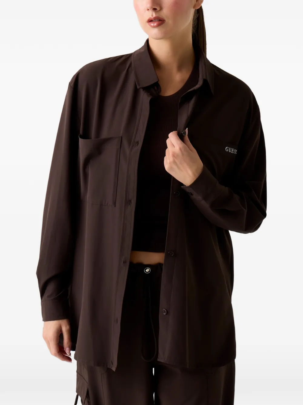 GUESS USA Langärmelige Hemdjacke - Braun