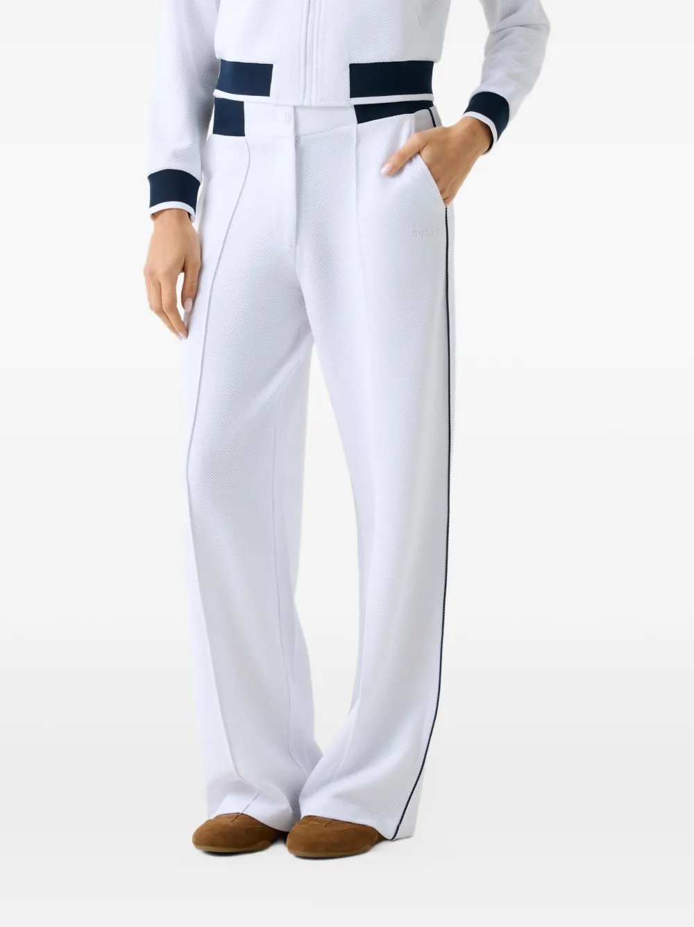 GUESS USA flare-leg sweatpants - Bianco