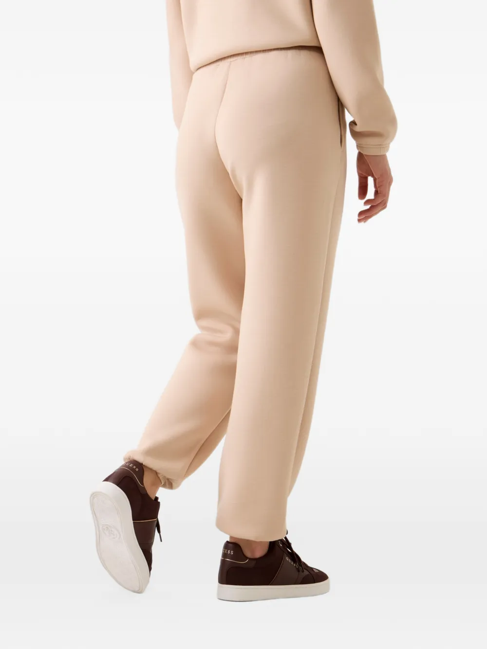GUESS USA Rhinestone logo joggers Beige