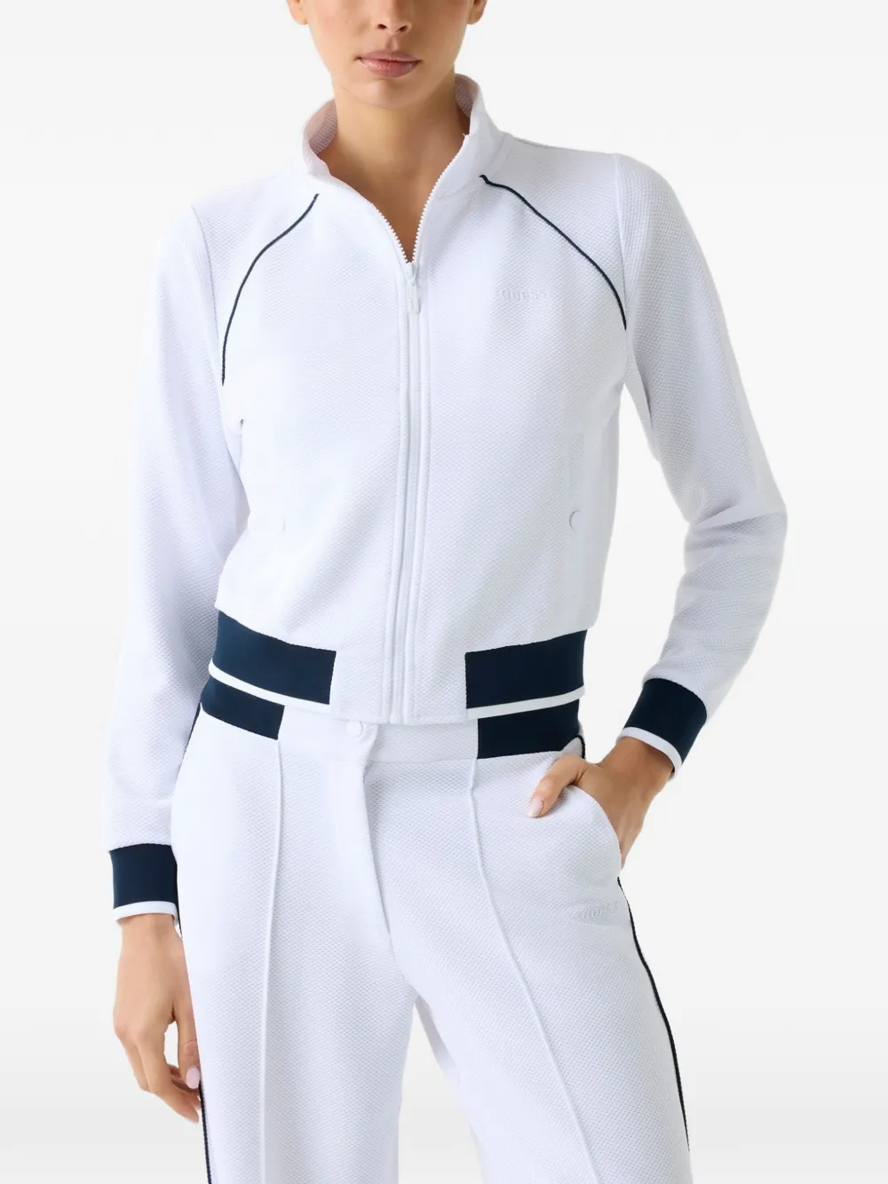 GUESS USA full-zip sweatshirt - Bianco