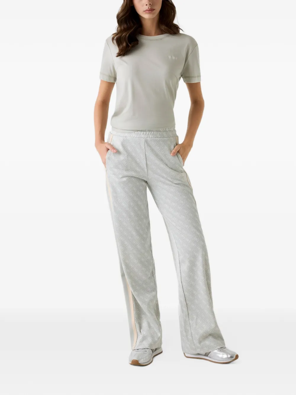 GUESS USA 4G logo sweatpants Grijs