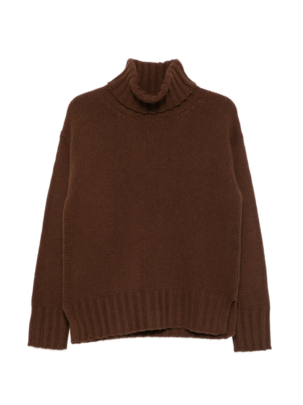 Jucca ribbed-knit roll-neck sweater - Marrone