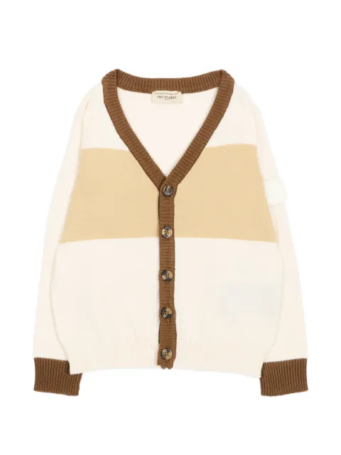 TRUSSARDI JUNIOR colour-block V-neck cardigan