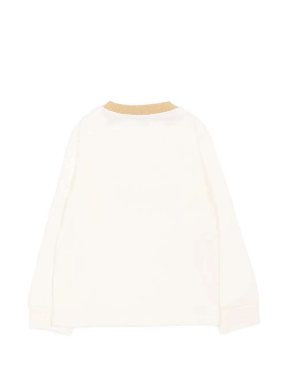 TRUSSARDI JUNIOR T-shirt met lange mouwen en logo-print Beige