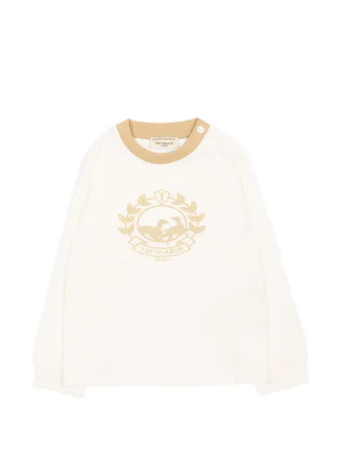 TRUSSARDI JUNIOR logo-print long-sleeve T-shirt