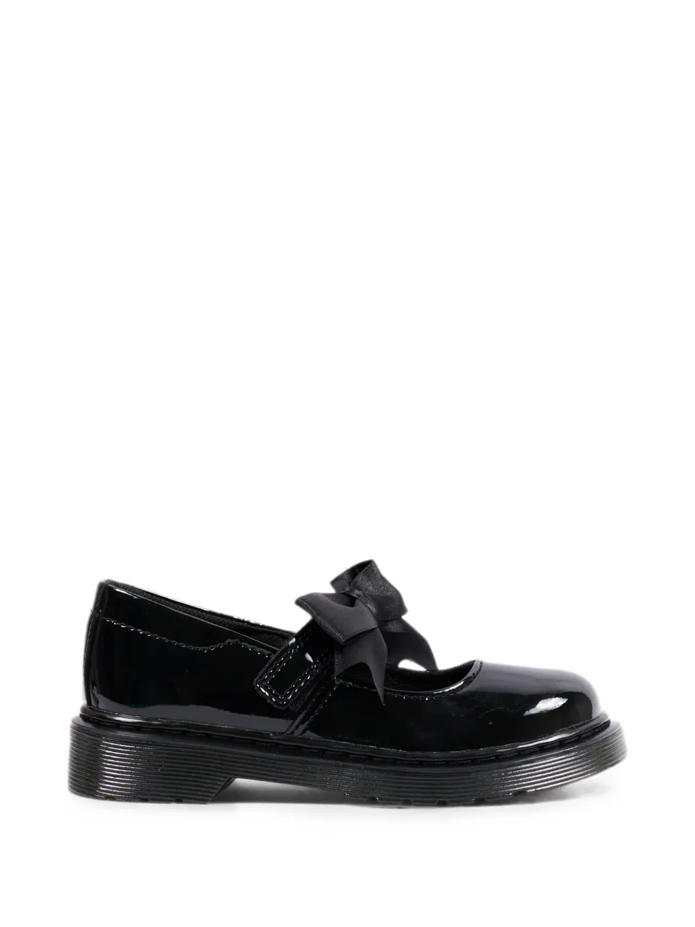 Dr. Martens Kids Maccy II patent-leather bow-detail ballet flats - Nero