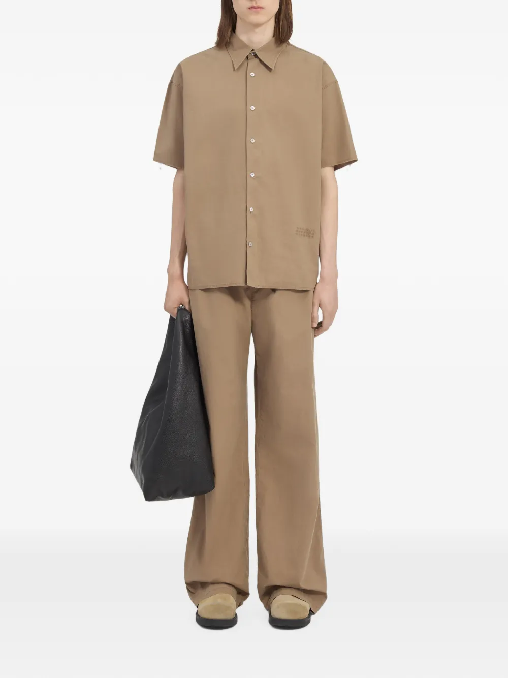 MM6 Maison Margiela Overhemd met korte mouwen Beige