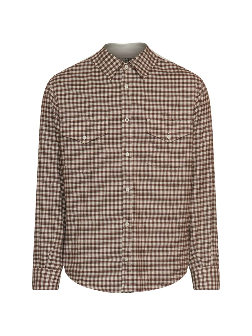 MM6 Maison Margiela checkered flannel shirt - Brown