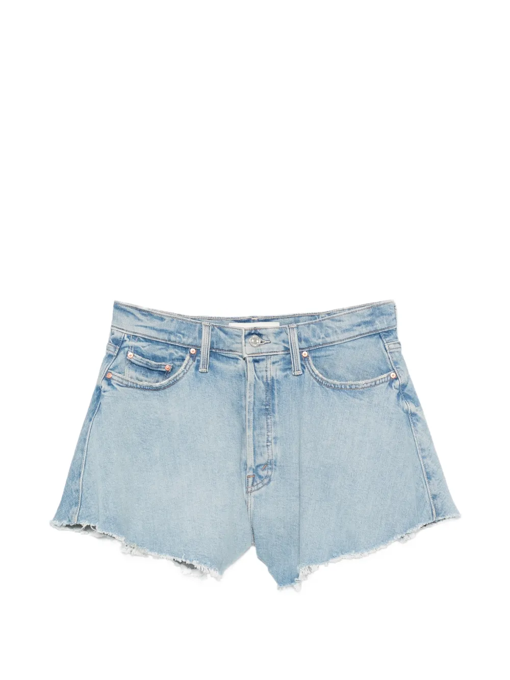 MOTHER heart-patch raw-cut shorts · 28
