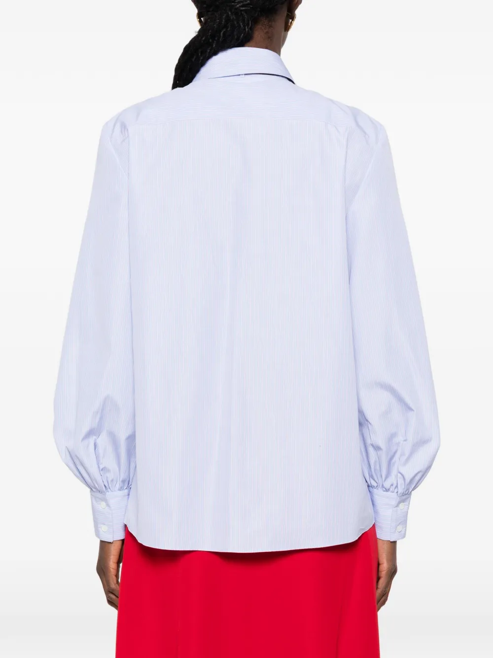 Valentino Garavani Gestreepte blouse met strik-detail Blauw