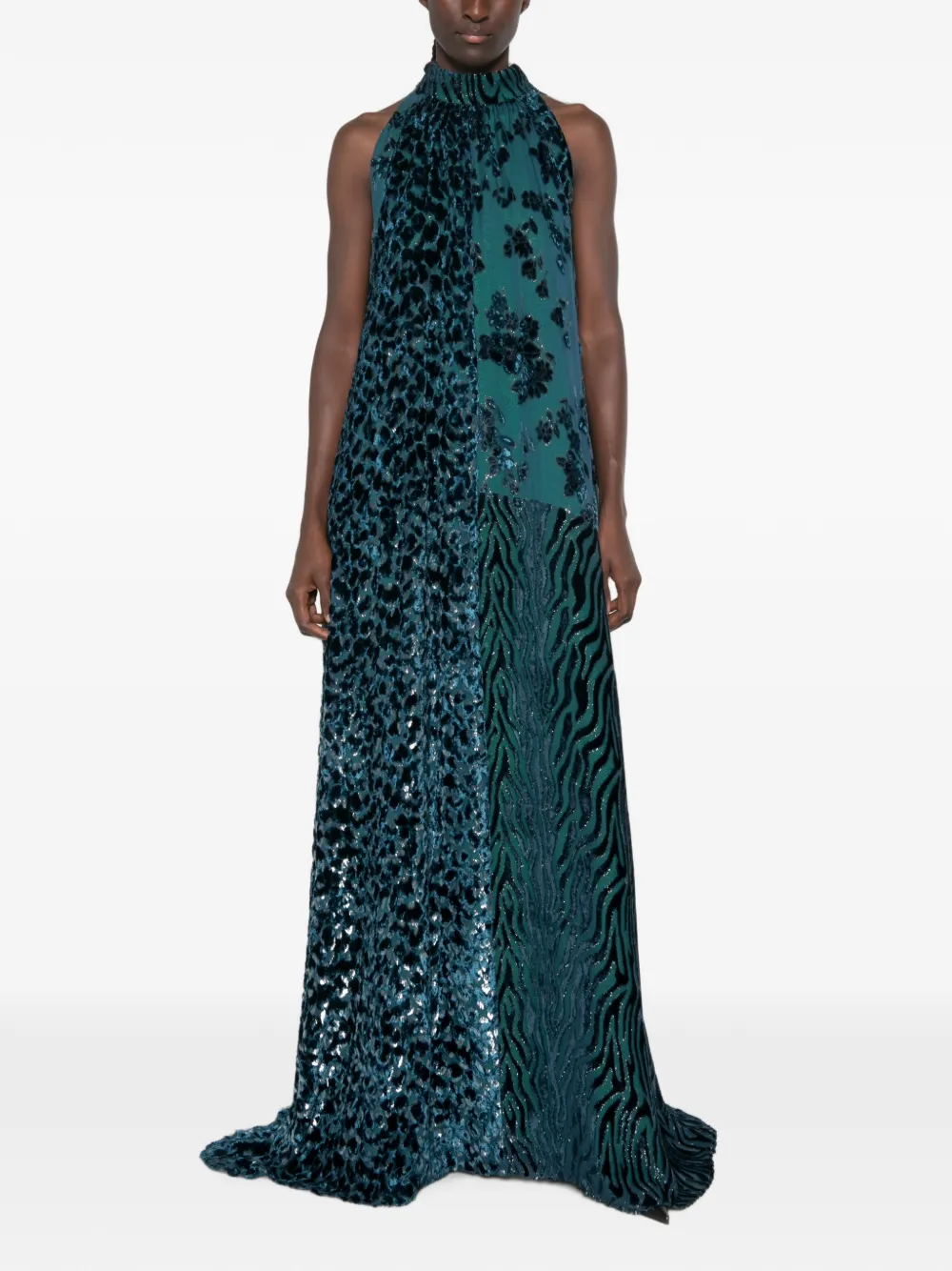 Pierre-Louis Mascia Maxi-jurk met print Blauw