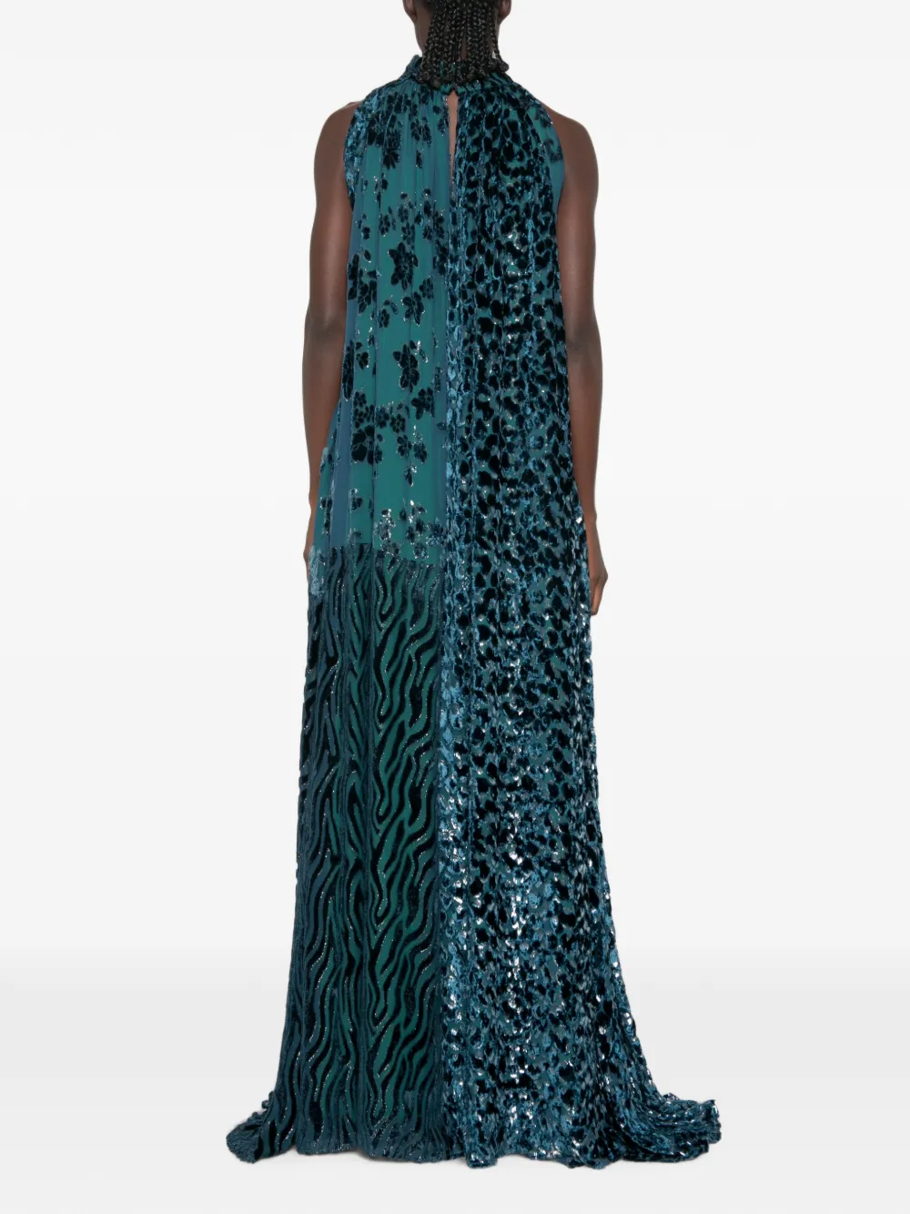 Pierre-Louis Mascia Maxi-jurk met print Blauw