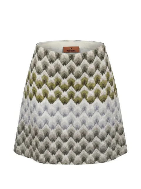 Missoni zigzag-knit A-line mini skirt
